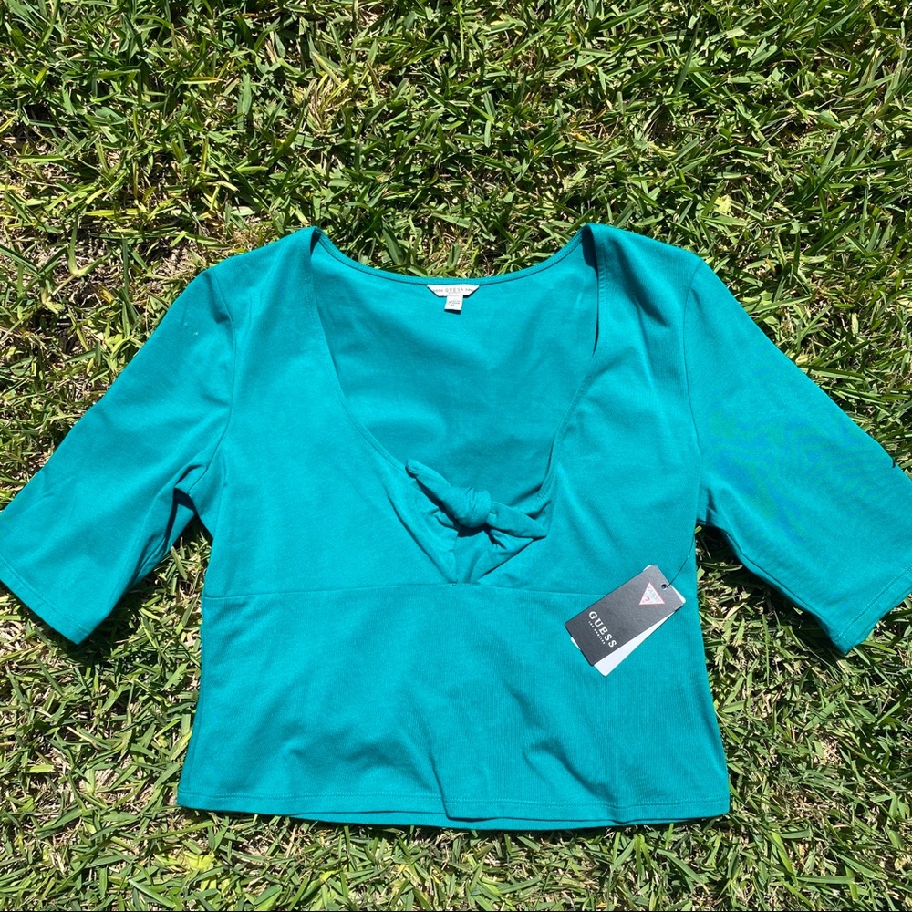 🧚‍♀️Brand New🧚‍♀️ Guess Teal Crop Top